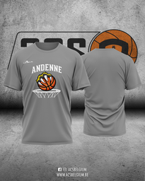 T-shirt Andenne Basket "Fan" - Grey